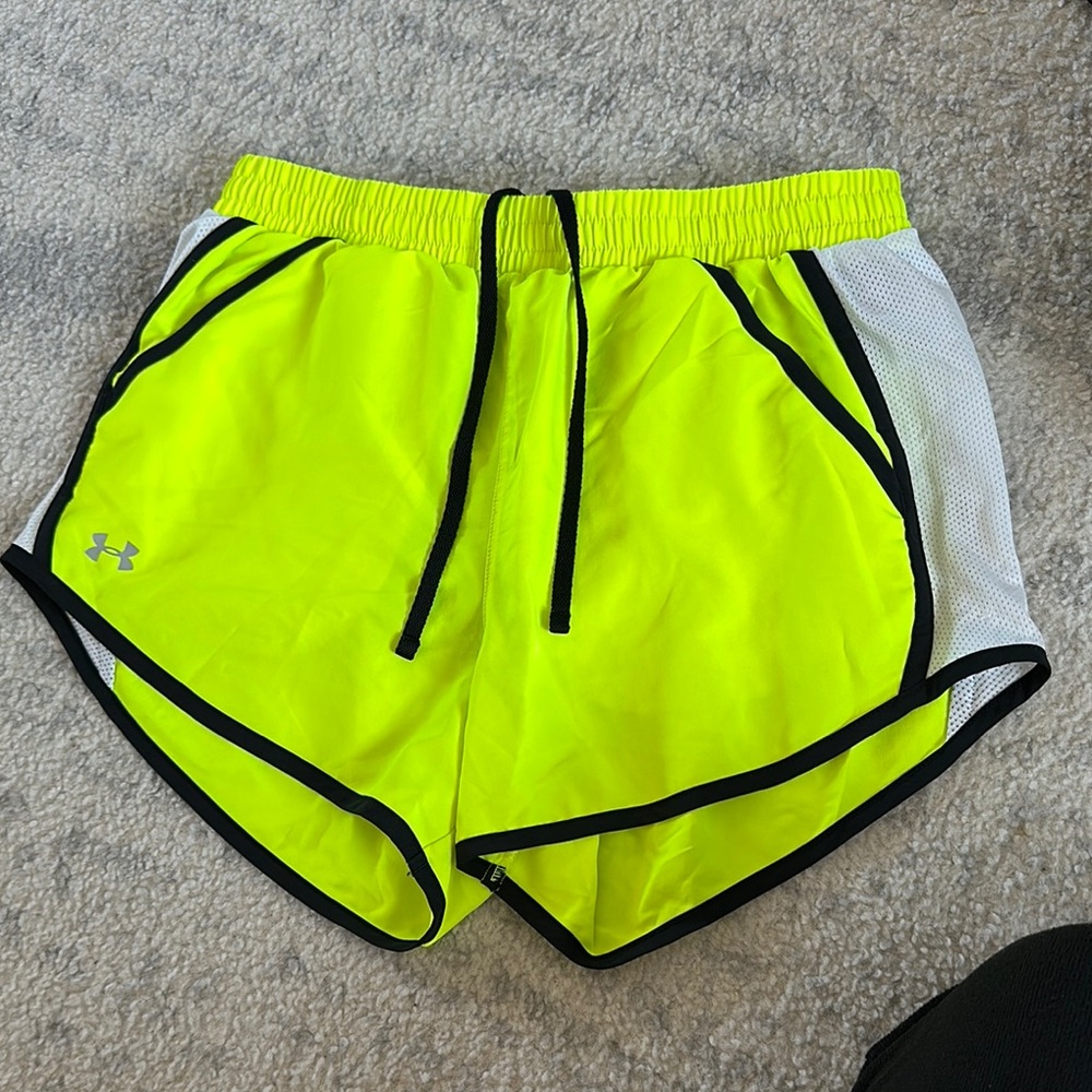 Under Armour Women's Neon Yellow Running Shorts